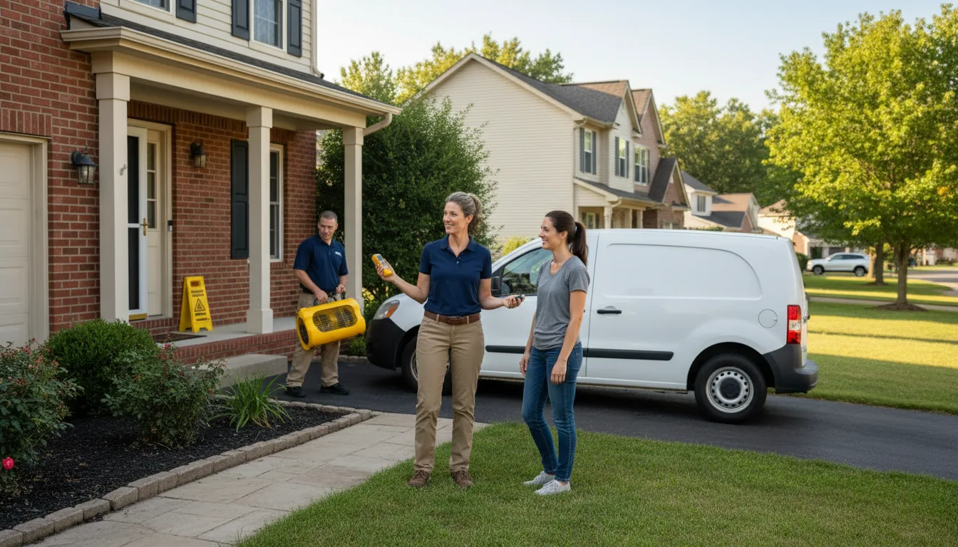 Residential water damage restoration in Albany, IL